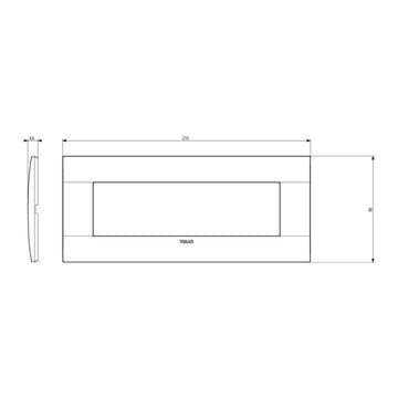 Placas Negro Tecno-Basico (Tecnopolímero Satinado) línea Arké de Vimar