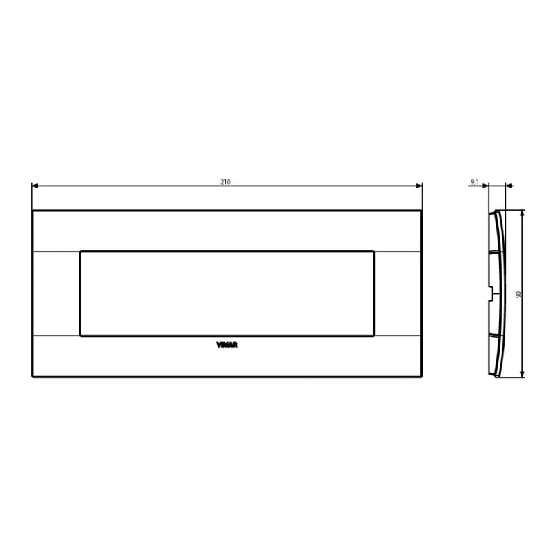 Placas Marfil Reflex Plus (Reflex Cristal) línea Arké de Vimar