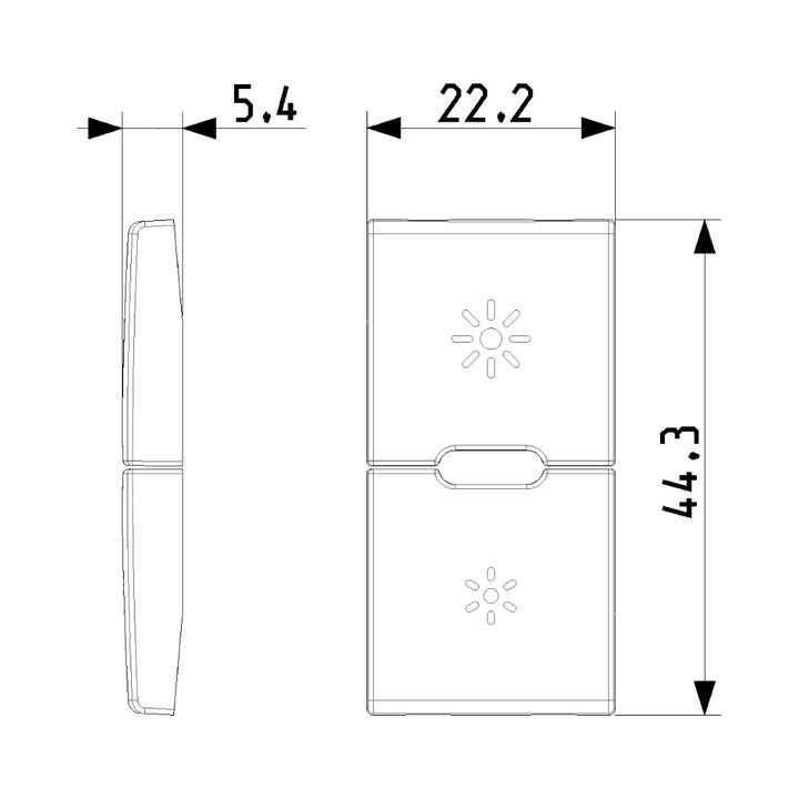 Tecla 1 módulo para dimmer smart IoT para Arké opción acabado Negro Mate - Blanco Mate - Metal Mate de Vimar
