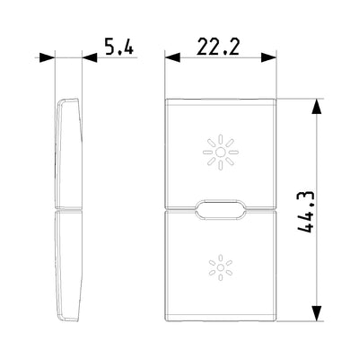 Tecla 1 módulo para dimmer smart IoT para Arké opción acabado Negro Mate - Blanco Mate - Metal Mate de Vimar