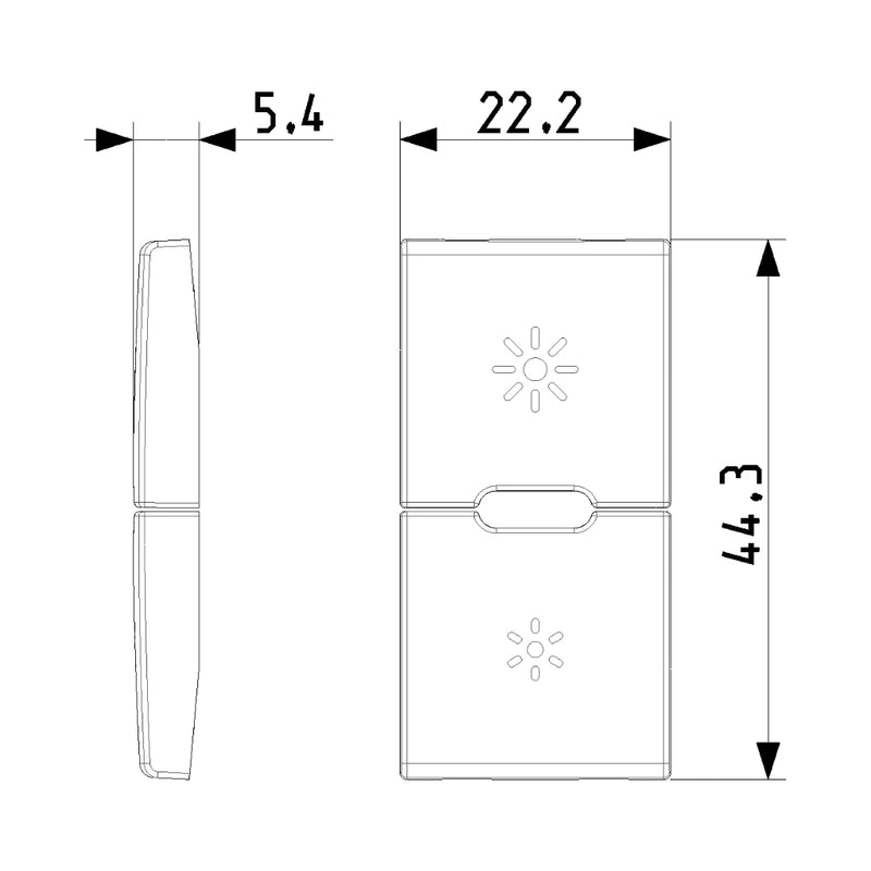 Tecla 1 módulo para dimmer smart IoT para Arké opción acabado Negro Mate - Blanco Mate - Metal Mate de Vimar