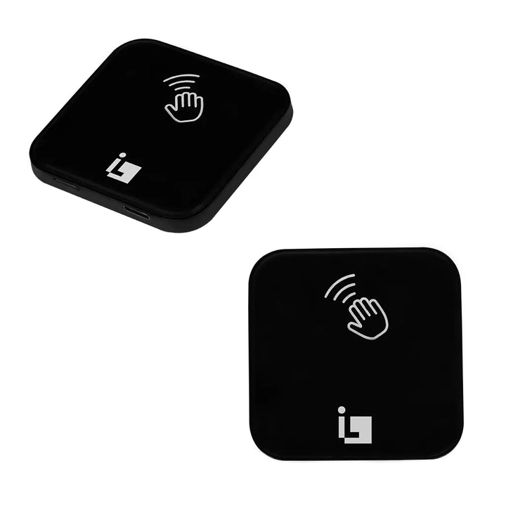 Sensor de mano para fuente de poder de la serie CPGAB (requiere receptor modelo ILUSWRCVGAB, se vende por separado), incluye cable USB para carga y soporte magnético de iLumileds