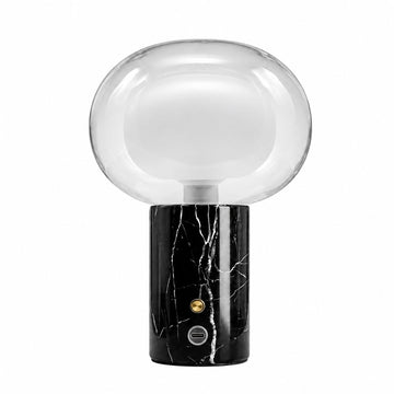 Luminario Bulbo de mesa con base G9 (foco no incluido), mármol acabado negro de iLumileds