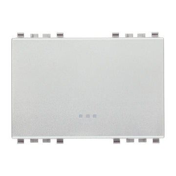 Tecla 3 módulos para apagador smart IoT para EVO y EXÉ EIKON opción acabado Negro Mate - Blanco Mate - Metal Mate de Vimar