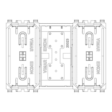 Tecla 3 módulos para apagador smart IoT para EVO y EXÉ EIKON opción acabado Negro Mate - Blanco Mate - Metal Mate de Vimar