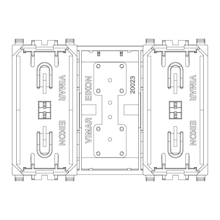 Tecla 3 módulos para apagador smart IoT para EVO y EXÉ EIKON opción acabado Negro Mate - Blanco Mate - Metal Mate de Vimar