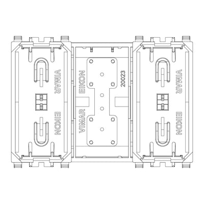 Tecla 3 módulos para apagador smart IoT para EVO y EXÉ EIKON opción acabado Negro Mate - Blanco Mate - Metal Mate de Vimar
