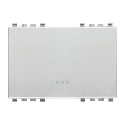 Tecla 3 módulos para apagador smart IoT para EVO y EXÉ EIKON opción acabado Negro Mate - Blanco Mate - Metal Mate de Vimar