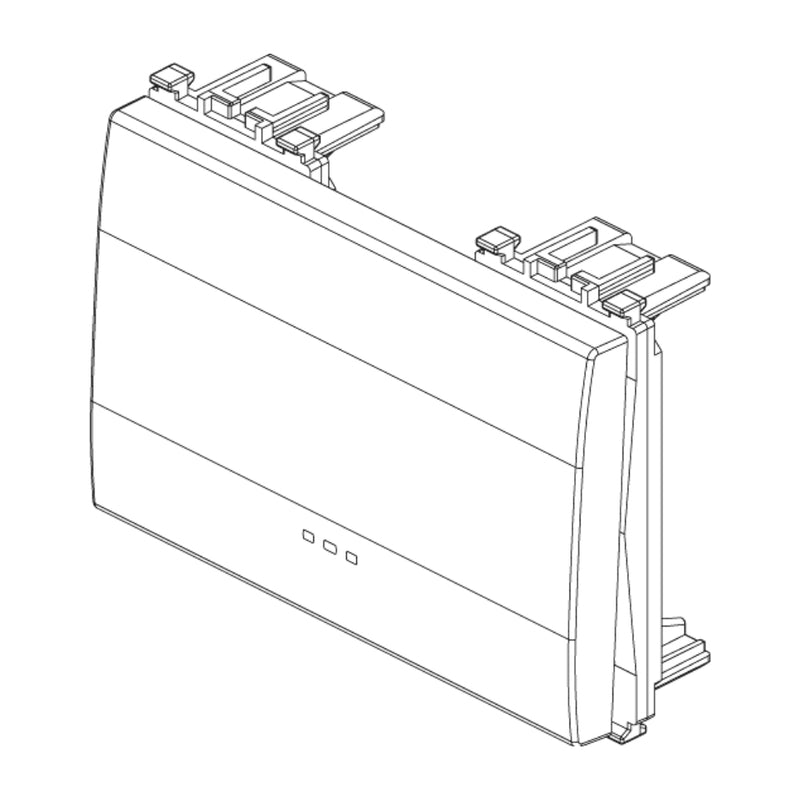 Tecla 3 módulos para apagador smart IoT para EVO y EXÉ EIKON opción acabado Negro Mate - Blanco Mate - Metal Mate de Vimar