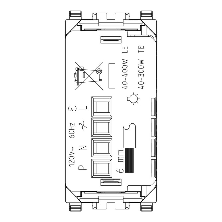 Dimmer Variador MASTER 120V universal acabado Negro - Blanco - Gris Next para EVO y EXÉ EIKON de Vimar