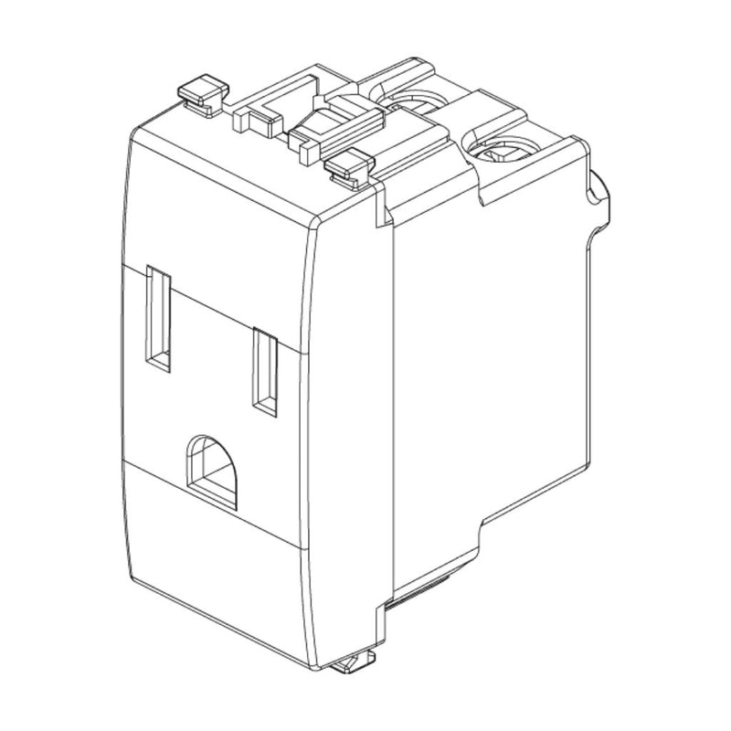 Contacto 1 módulo Toma 2P+T 15A 127V acabado Negro - Blanco - Gris Next para EVO y EXÉ EIKON de Vimar