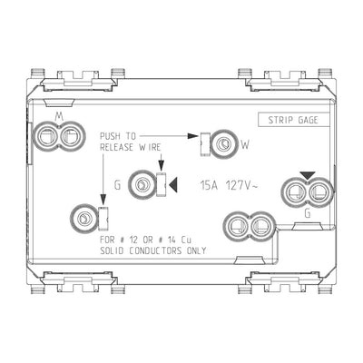 Contacto Dúplex 2P+T 15A 127V acabado Negro - Blanco - Gris Next para EVO y EXÉ EIKON de Vimar