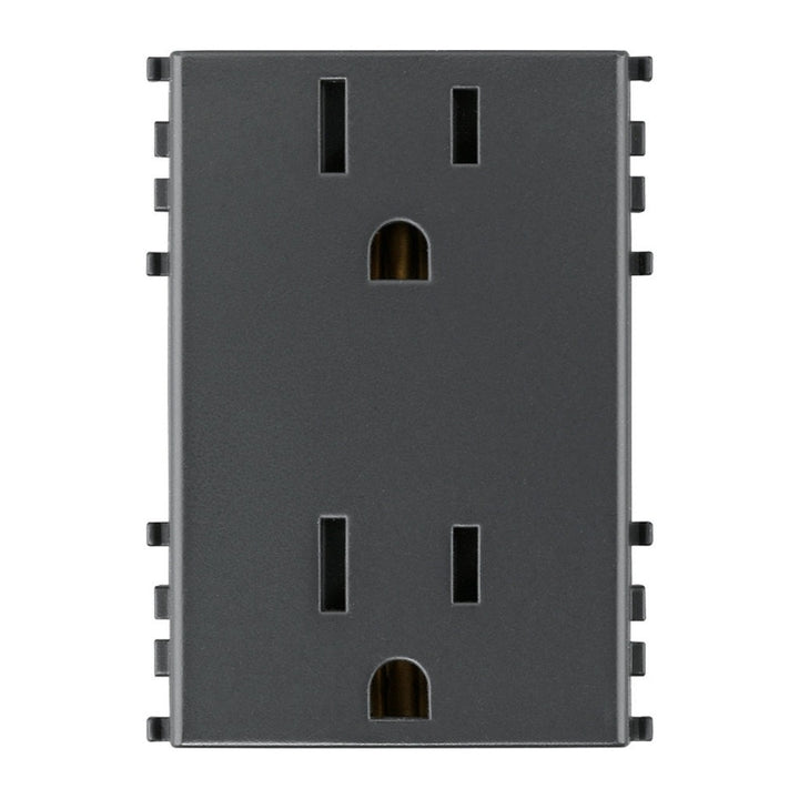 Contacto Dúplex 2P+T 15A 127V acabado Negro - Blanco - Gris Next para EVO y EXÉ EIKON de Vimar