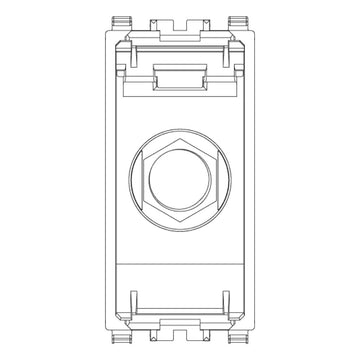 Toma TV tipo F hembra acabado Negro - Blanco - Gris Next para EVO y EXÉ EIKON de Vimar