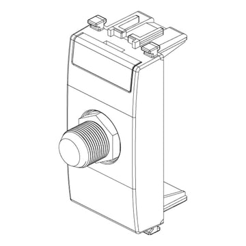 Toma TV tipo F hembra acabado Negro - Blanco - Gris Next para EVO y EXÉ EIKON de Vimar