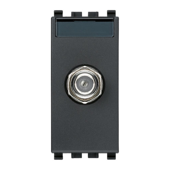 Toma TV tipo F hembra acabado Negro - Blanco - Gris Next para EVO y EXÉ EIKON de Vimar