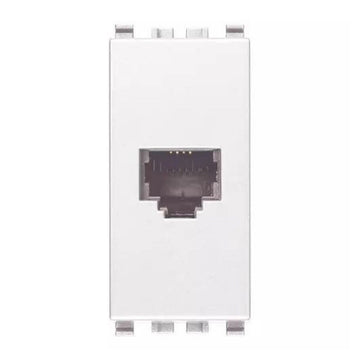 Toma telefónica RJ11 6/4 acabado Negro - Blanco - Gris Next para EVO y EXÉ EIKON de Vimar