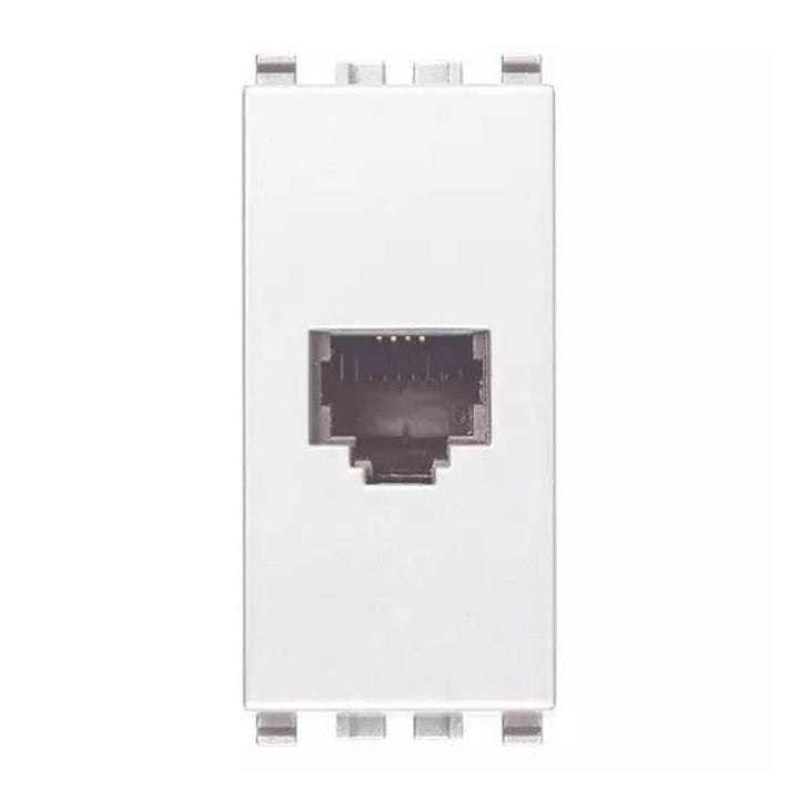 Toma telefónica RJ11 6/4 acabado Negro - Blanco - Gris Next para EVO y EXÉ EIKON de Vimar