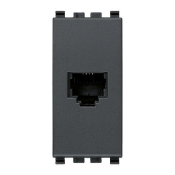 Toma telefónica RJ11 6/4 acabado Negro - Blanco - Gris Next para EVO y EXÉ EIKON de Vimar