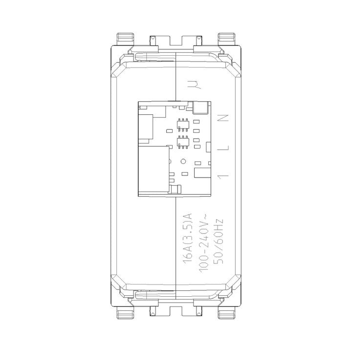 Actuador relé NO smart IoT 16A, acabado Negro Mate - Blanco Mate - Metal Mate para EVO y EXÉ EIKON de Vimar