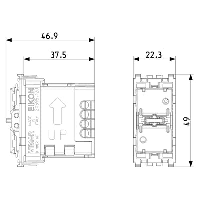 Dimmer mecanismo smart IoT (requiere agregar teclas) para EVO y EXÉ EIKON de Vimar