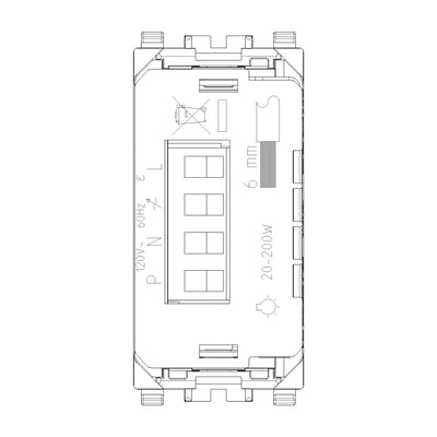 Dimmer mecanismo smart IoT (requiere agregar teclas) para EVO y EXÉ EIKON de Vimar