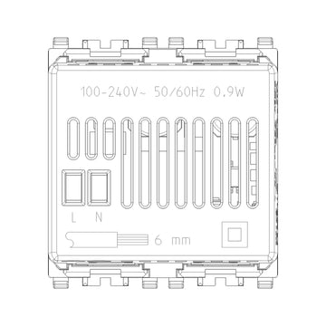 Gateway smart IoT 2 módulos opción Negro Mate - Blanco Mate - Metal Mate para EVO y EXÉ EIKON de Vimar