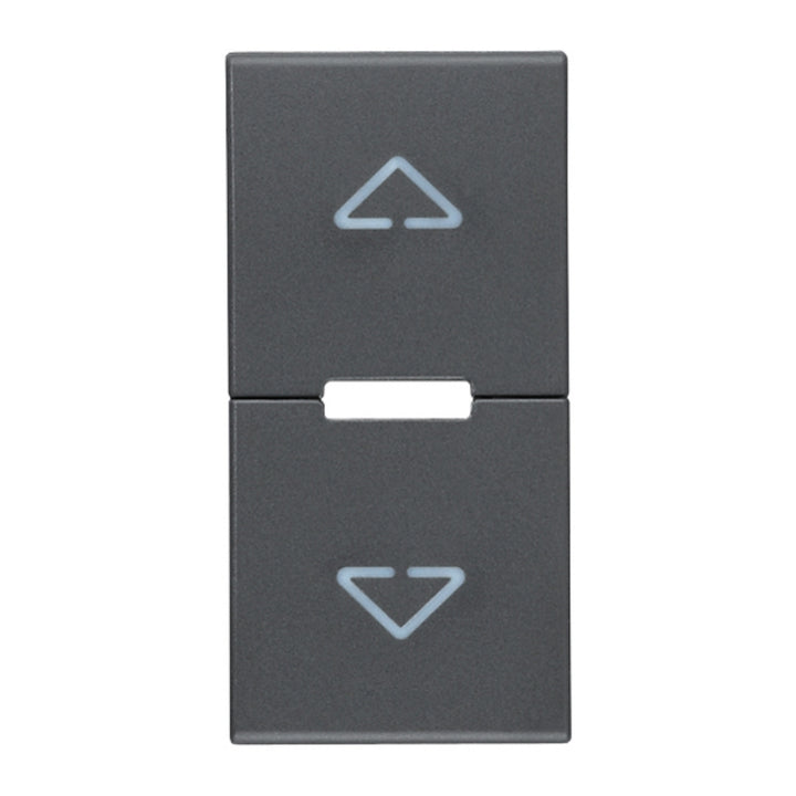 Tecla 1 módulo para persianas smart IoT para EVO y EXÉ EIKON opción acabado Negro Mate - Blanco Mate - Metal Mate de Vimar