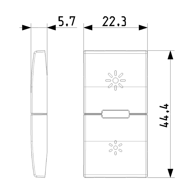 Tecla 1 módulo para dimmer smart IoT para EVO y EXÉ EIKON opción acabado Negro Mate - Blanco Mate - Metal Mate de Vimar