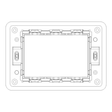 Soporte 3 módulos para placa Eikon Evo y Exé, incluye tornillos de Vimar