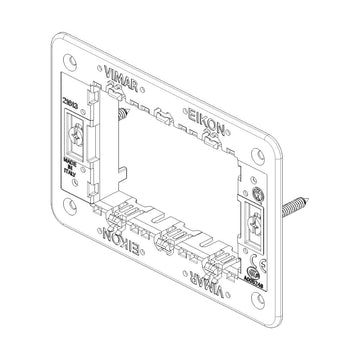Soporte 3 módulos para placa Eikon Evo y Exé, incluye tornillos de Vimar