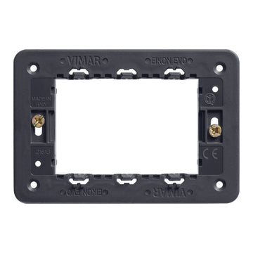 Soporte 3 módulos para placa Eikon Evo y Exé, incluye tornillos de Vimar