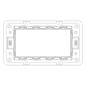 Soporte 4 módulos para placa Eikon Evo y Exé, incluye tornillos de Vimar