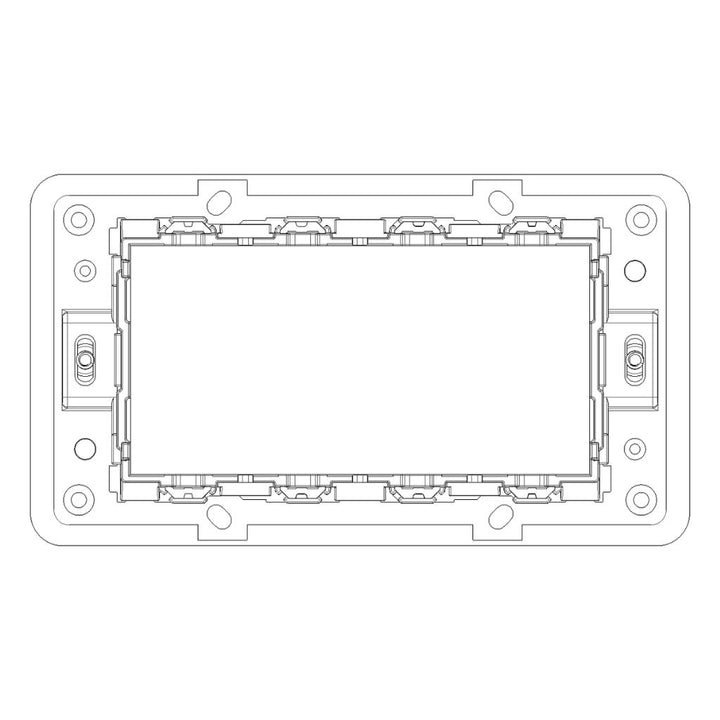 Soporte 4 módulos para placa Eikon Evo y Exé, incluye tornillos de Vimar
