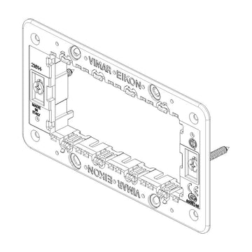 Soporte 4 módulos para placa Eikon Evo y Exé, incluye tornillos de Vimar