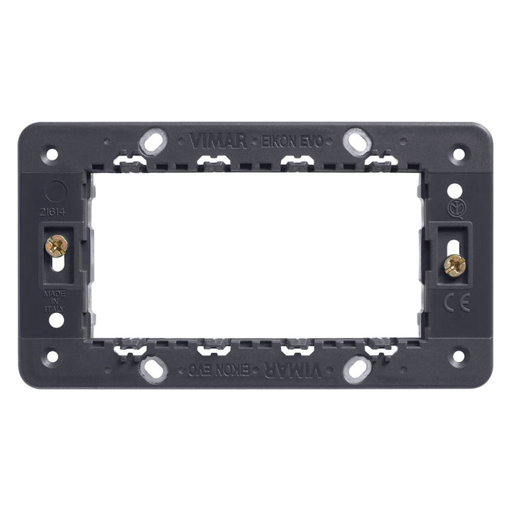 Soporte 4 módulos para placa Eikon Evo y Exé, incluye tornillos de Vimar