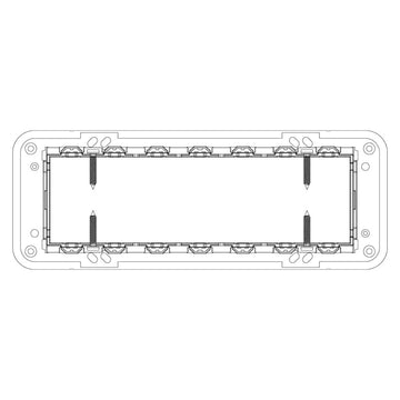 Soporte 7 módulos para placa Eikon Evo y Exé, incluye tornillos de Vimar