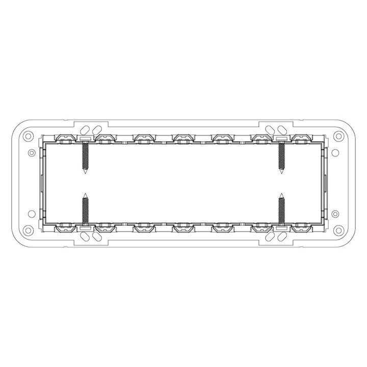 Soporte 7 módulos para placa Eikon Evo y Exé, incluye tornillos de Vimar