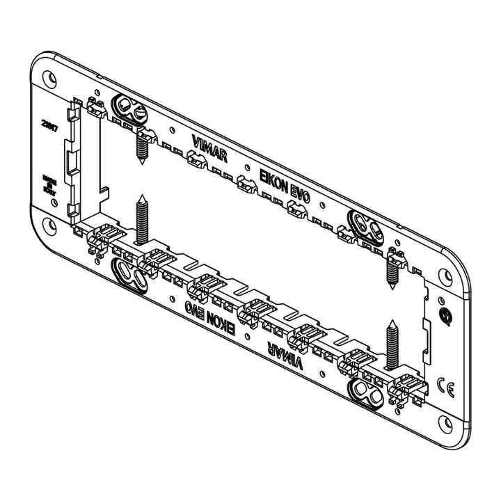 Soporte 7 módulos para placa Eikon Evo y Exé, incluye tornillos de Vimar