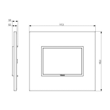 Placa Aluminio Brillante - Primari (Aluminio Anodizado) - línea EVO EIKON de Vimar