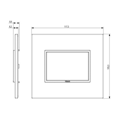 Placa Gris Lava - Primari (Aluminio Anodizado) - línea EVO EIKON de Vimar