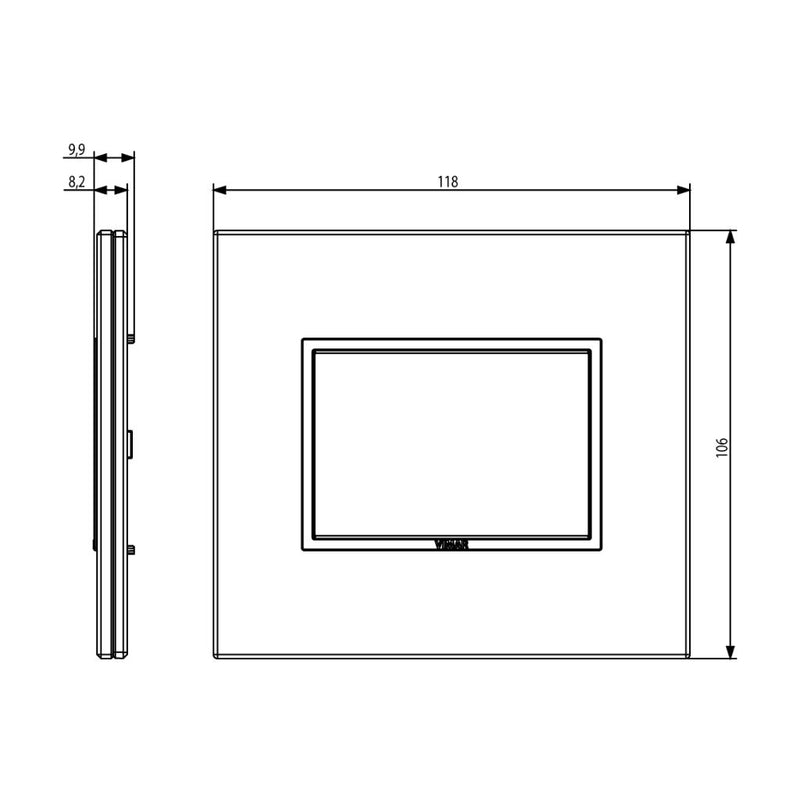 Placas Blanco Diamante - Luminosi (Cristal Biselado) - línea EVO EIKON de Vimar