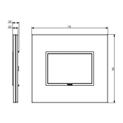 Placa Blanco Total - Essenziali (Aluminio y Cristales Totales) - línea EVO EIKON de Vimar