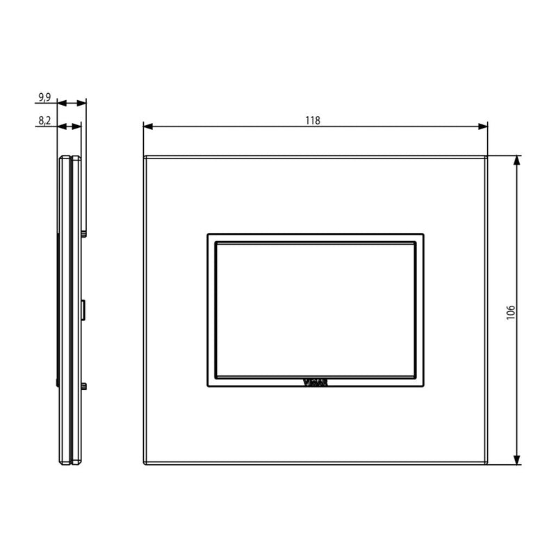 Placa Blanco Total - Essenziali (Aluminio y Cristales Totales) - línea EVO EIKON de Vimar