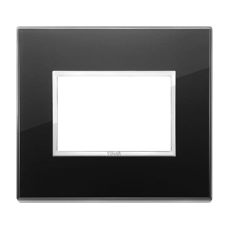 Placa Negro Diamante - Essenziali (Aluminio y Cristales Totales) - línea EVO EIKON de Vimar