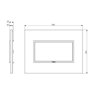 Placa Gris Lava - Primari (Aluminio Anodizado) - línea EVO EIKON de Vimar