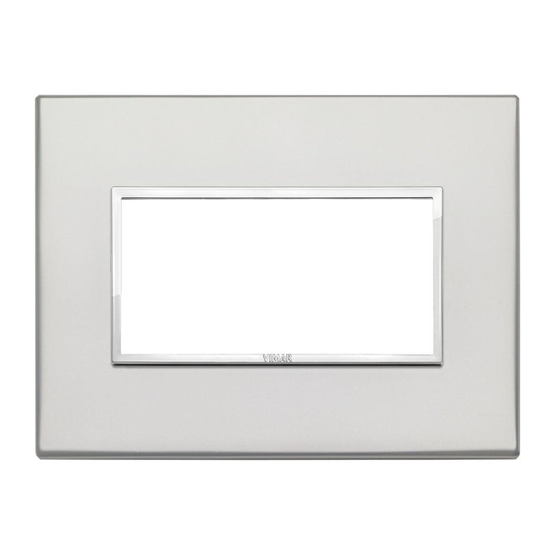 Placa Aluminio Plata - Esclusivi (Aluminio Refinado) - línea EVO EIKON de Vimar