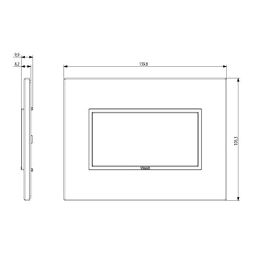 Placa Espejo Bronce - Essenziali (Aluminio y Cristales Totales) - línea EVO EIKON de Vimar