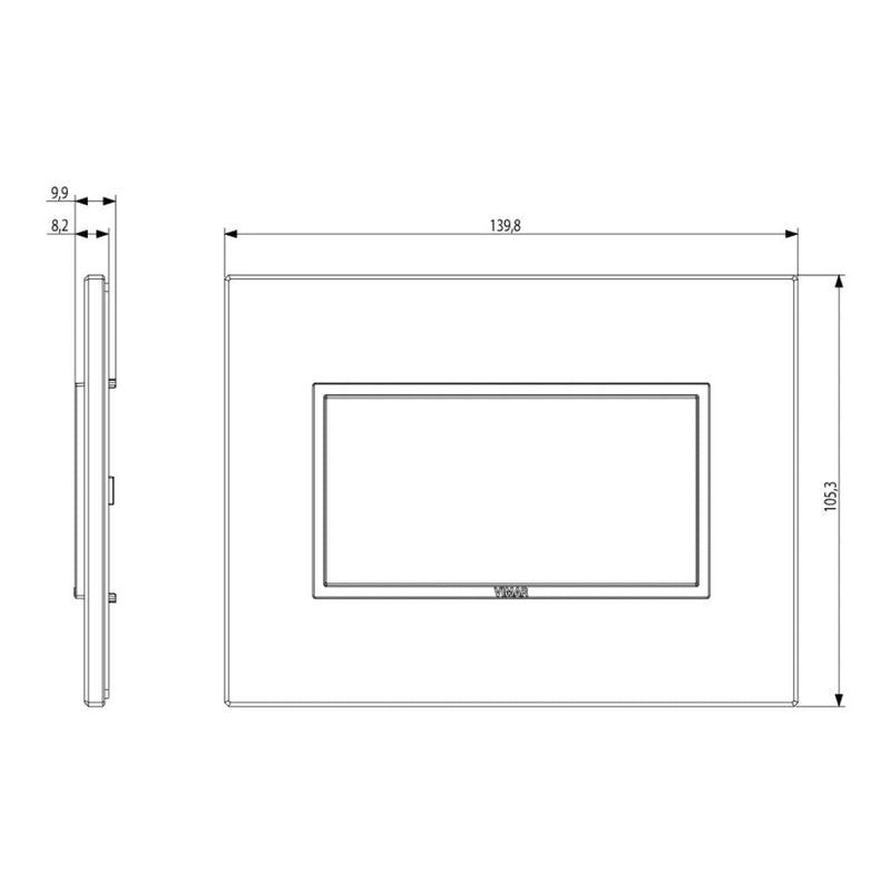 Placa Blanco Total - Essenziali (Aluminio y Cristales Totales) - línea EVO EIKON de Vimar