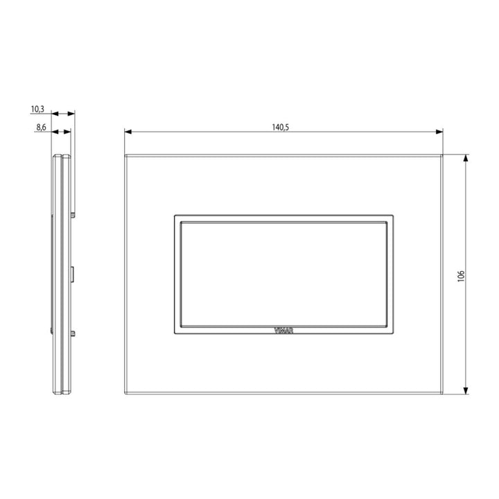 Placas Blanco Diamante - Luminosi (Cristal Biselado) - línea EVO EIKON de Vimar